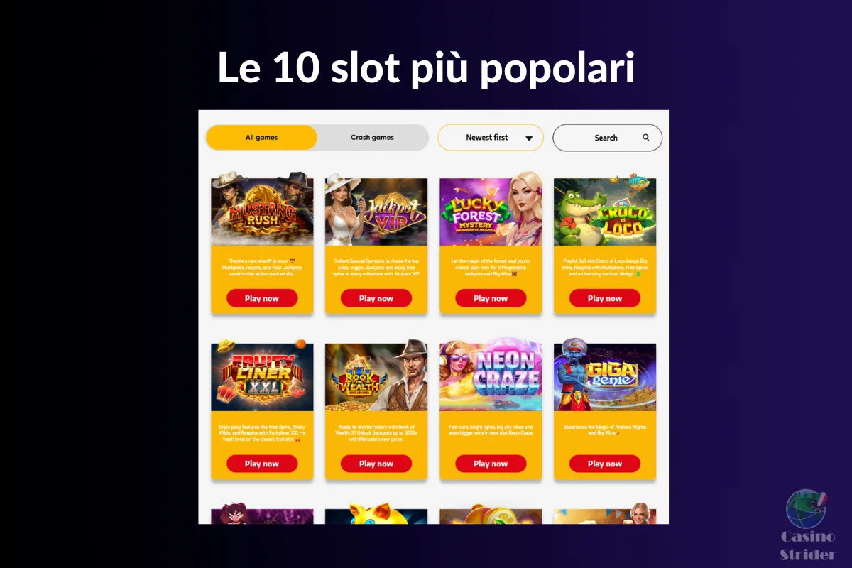 Le 10 slot più popolari di Mancala Gaming