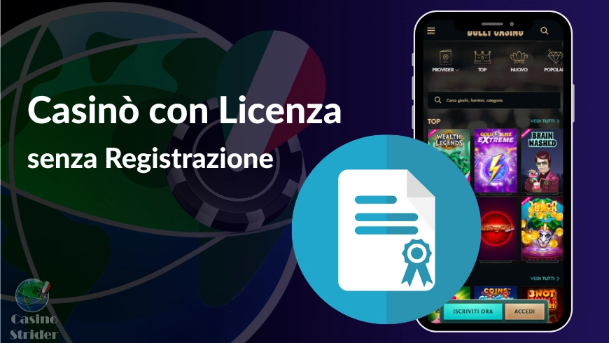 Casinò con licenza senza registrazione