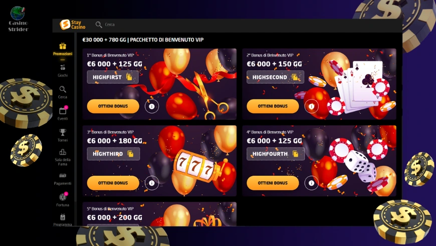 Bonus di deposito StayCasino