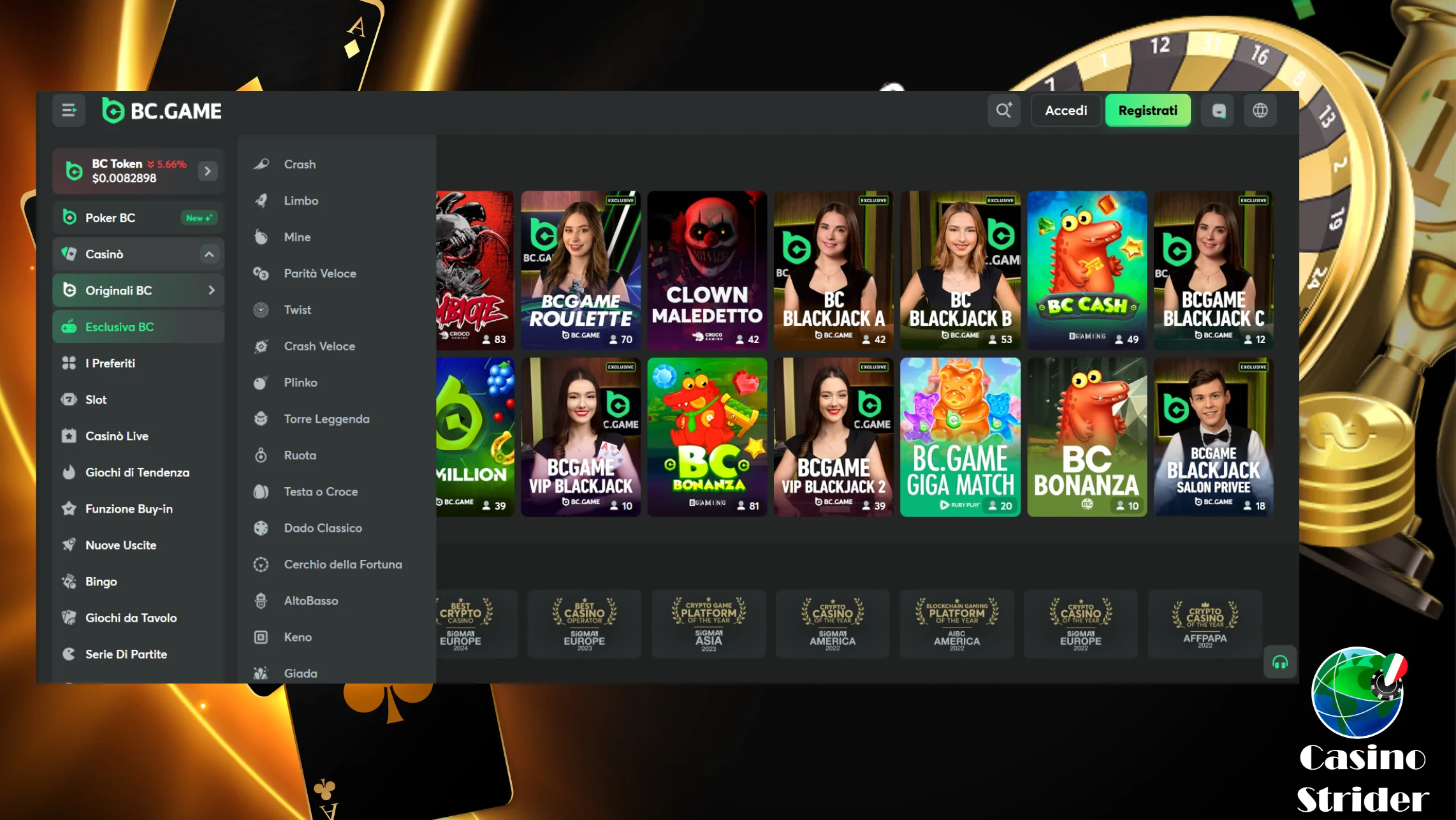 Giochi da casinò unici su BC.Game