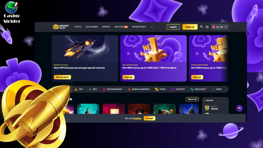RocketPlay Casino informazioni di base