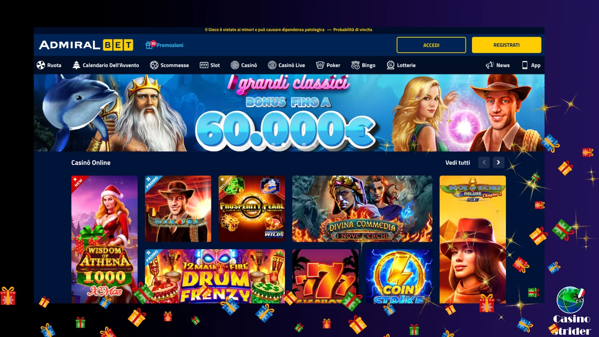 Admiralbet Casinò con bonus dai requisiti bassi