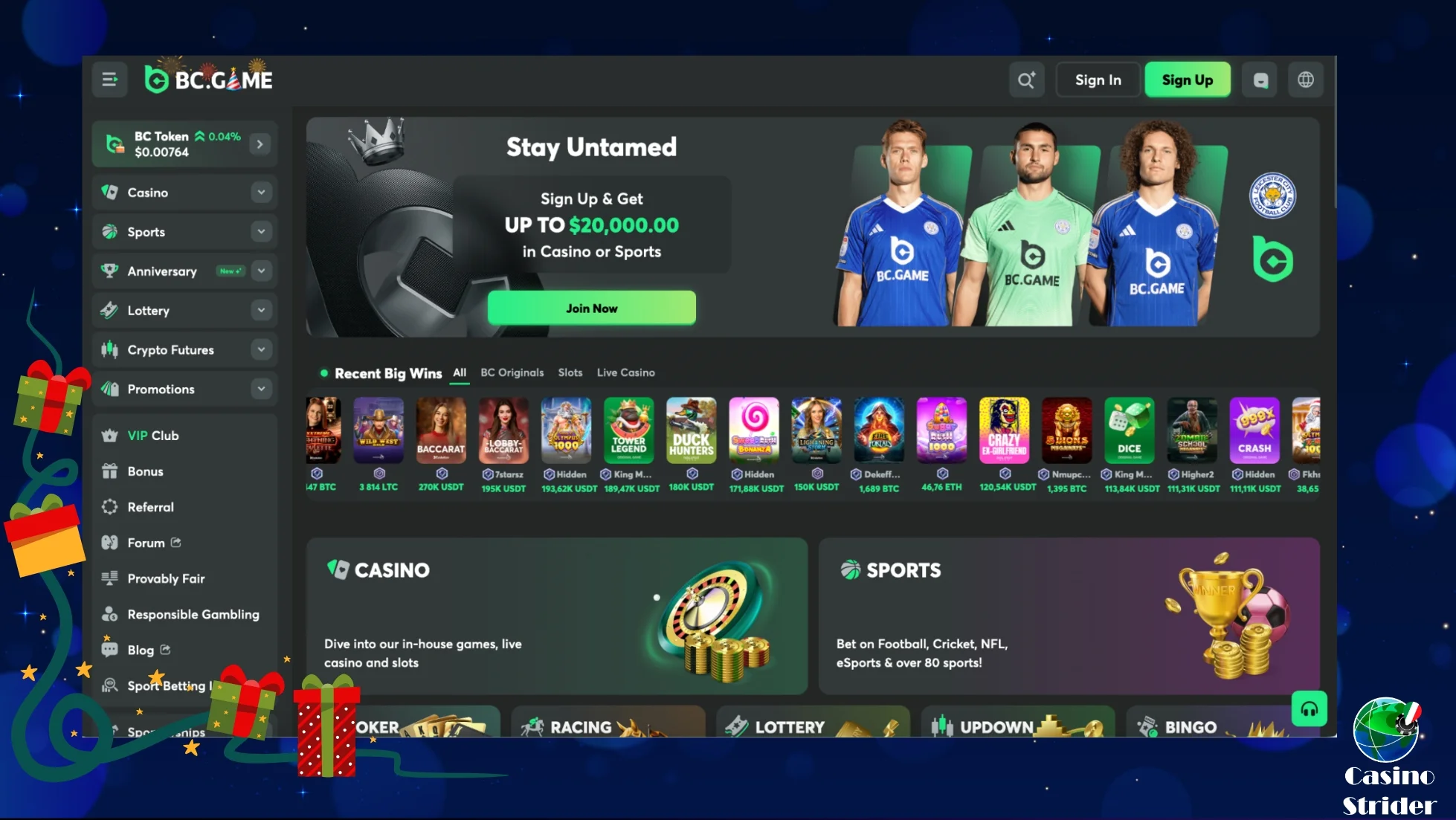 BC Game Casinò con bonus dai requisiti bassi