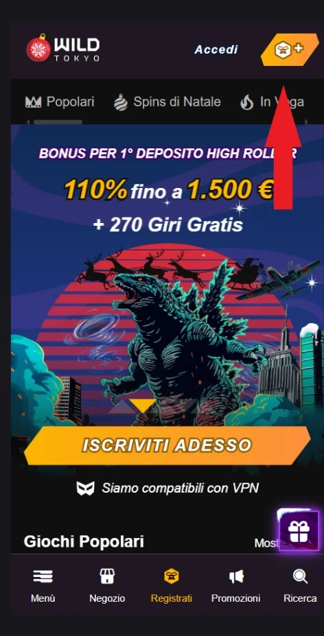 Inizia con la creazione del conto