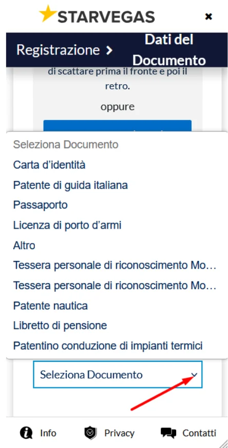Selezione del documento