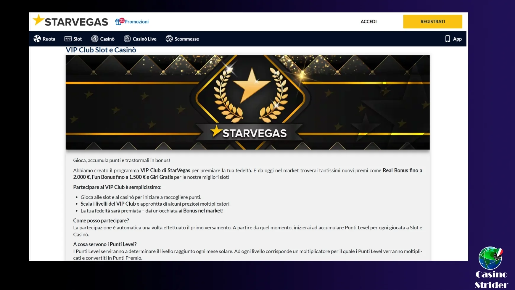 VIP club starvegas