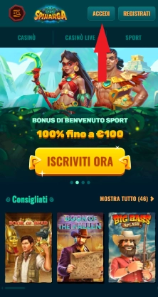Accedi al casinò online scelto