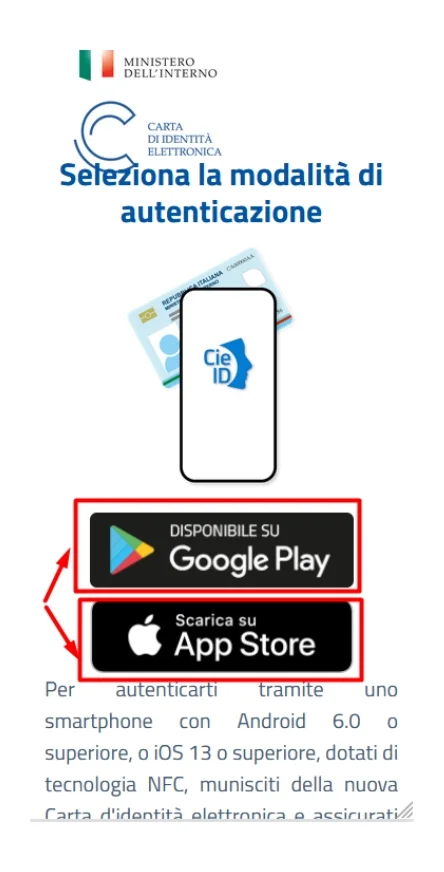 Autenticazione CIE