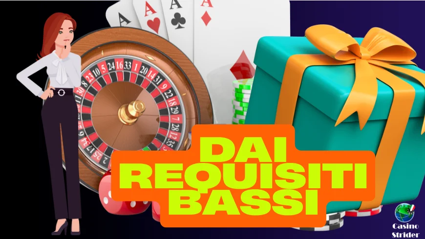 Casinò con bonus dai requisiti bassi front