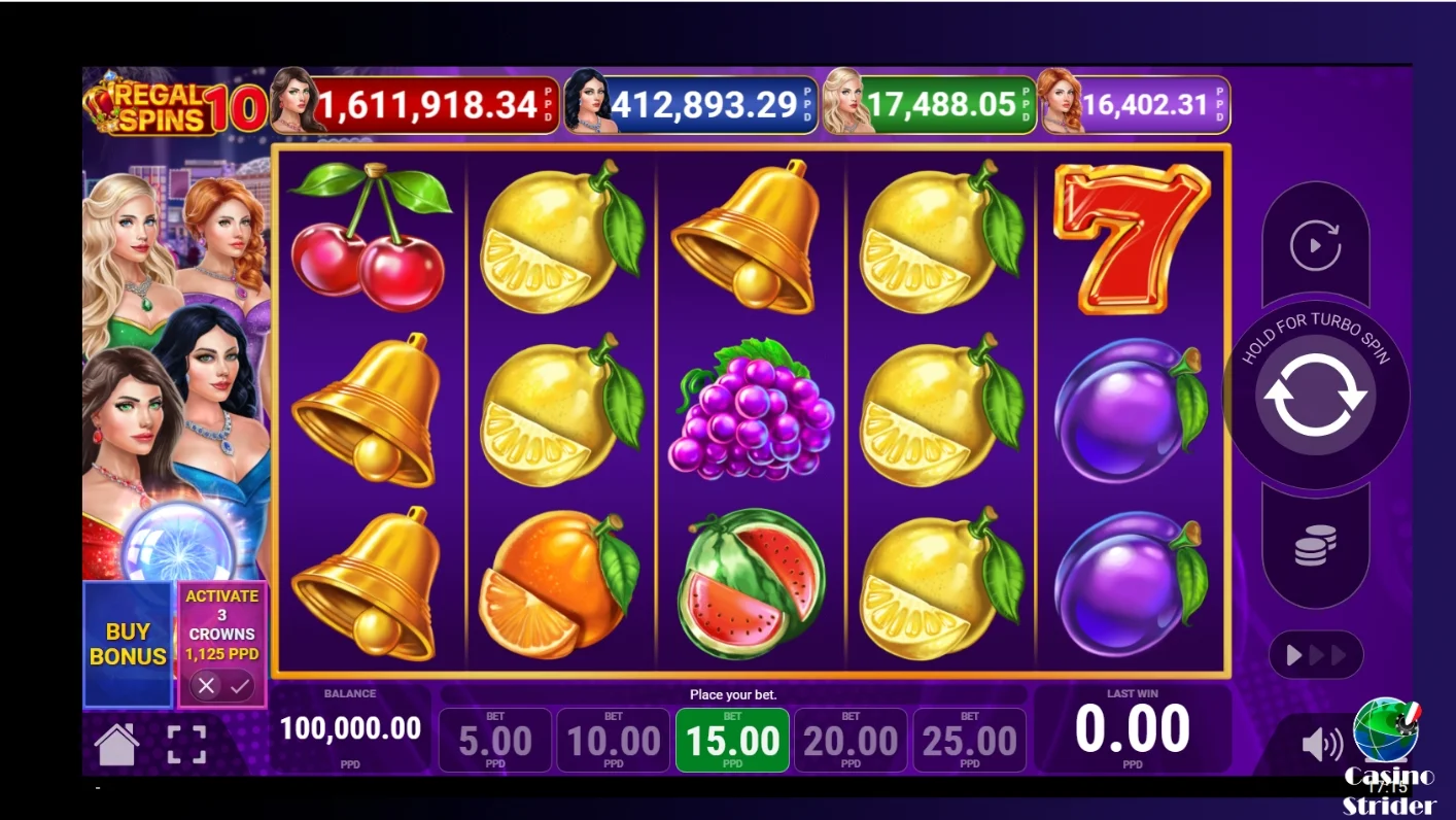 Regal Spins 10 di Pateplay