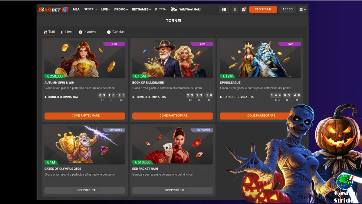 Bonus di BizBet online casino per i nuovi giocatori