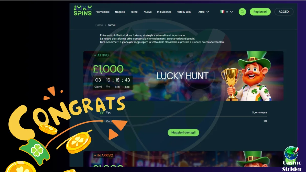 Caratteristiche del casinò 1000 Spins