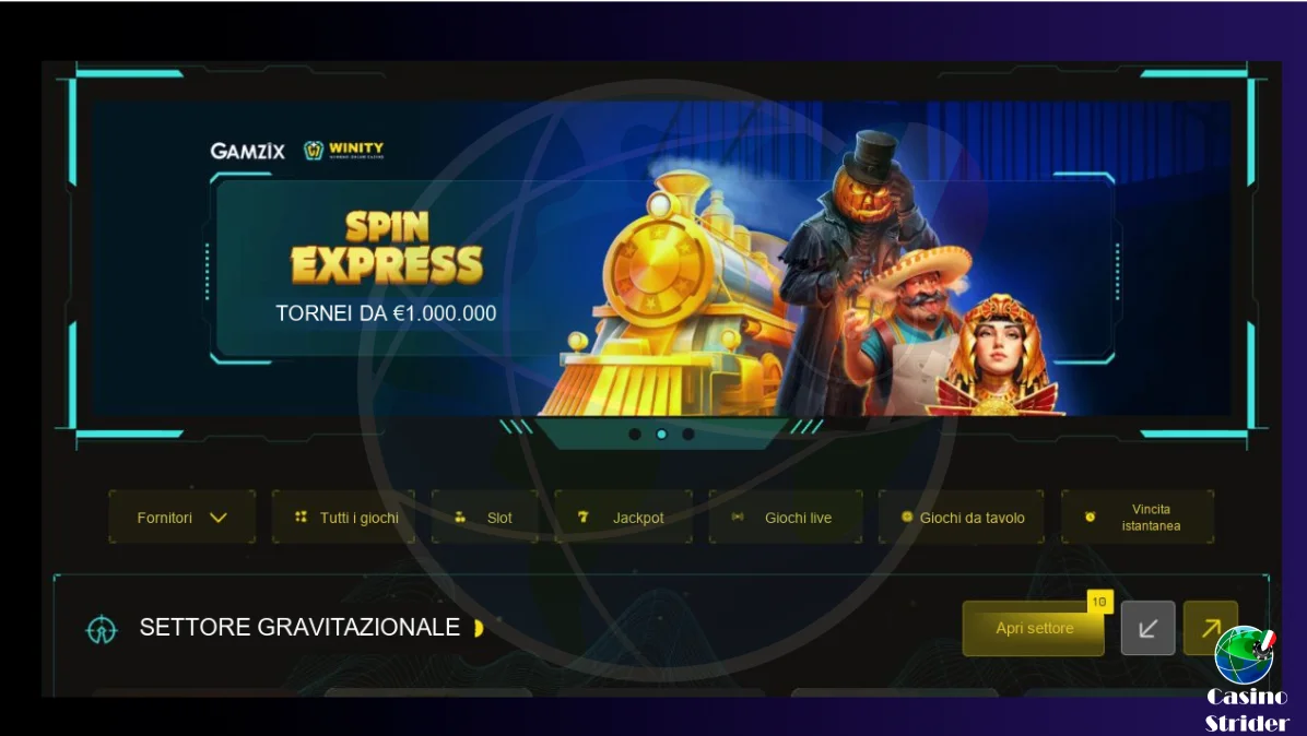 Descrizione del casinò Winity