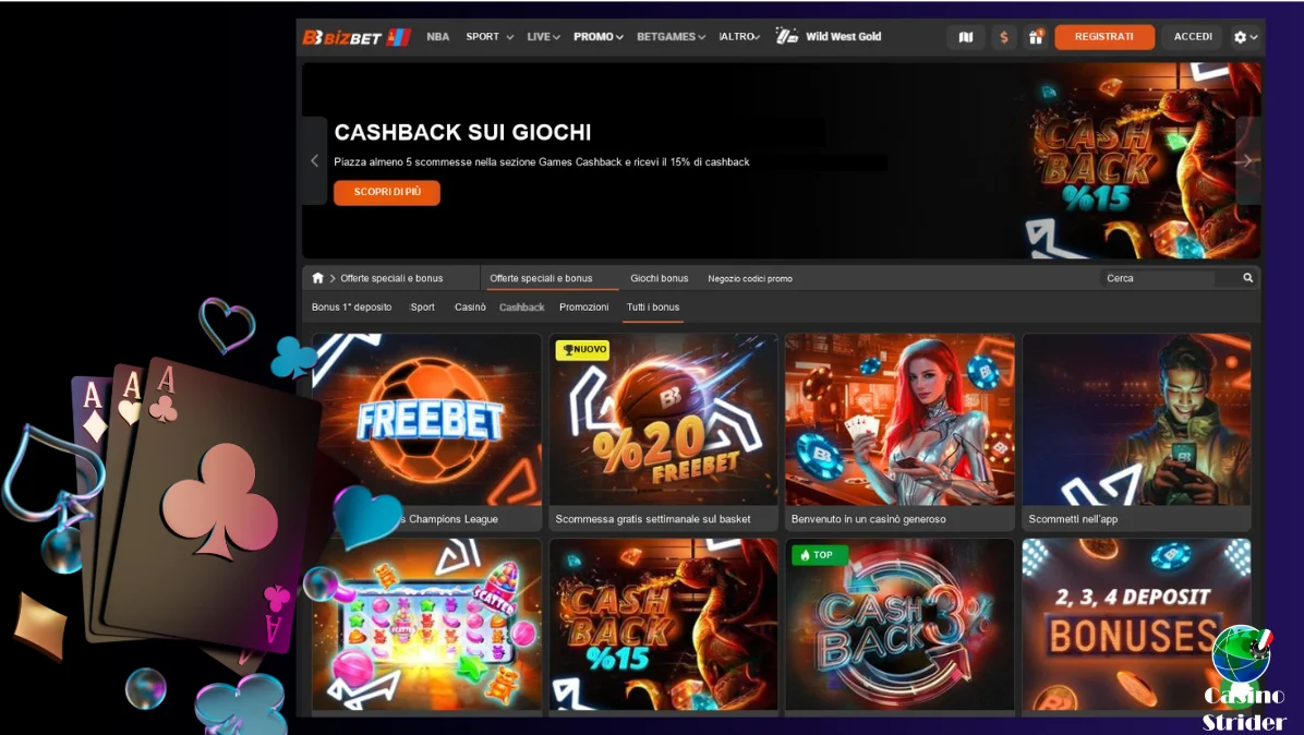 Valutazione di BizBet dal team di CasinoStrider